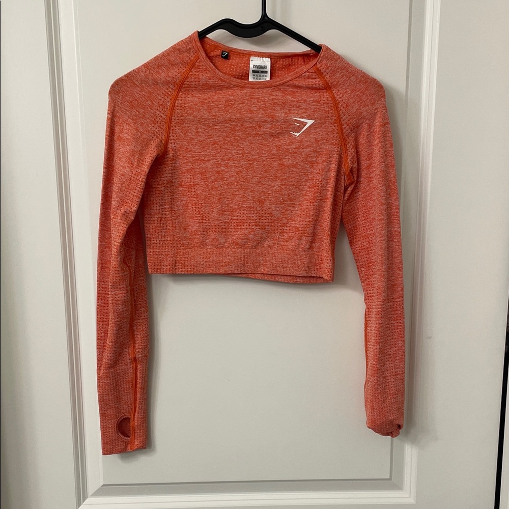 Gymshark Vibrant Orange Long Sleeve Crop Top